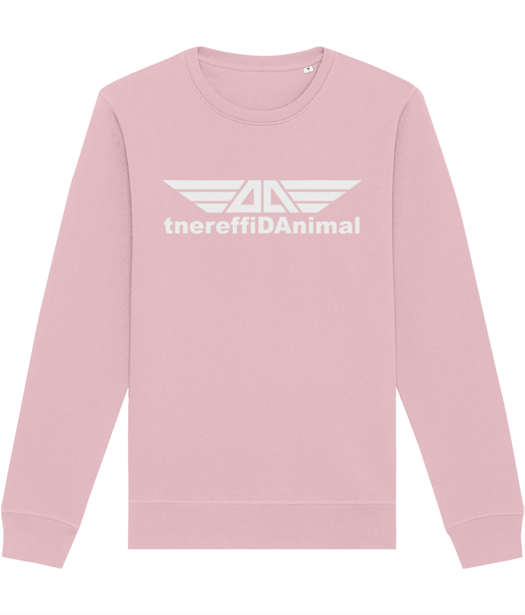 Different Animal: Eco Roller Adult Unisex Sweatshirt SX137 L-White Logo1: (Other Colour-Variants available)