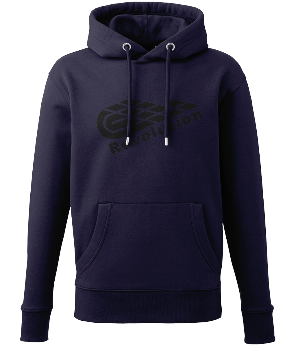Revolution: Eco Adult Unisex Hoodie AM001 L-Black Logo: (Other Colour-Variants available)