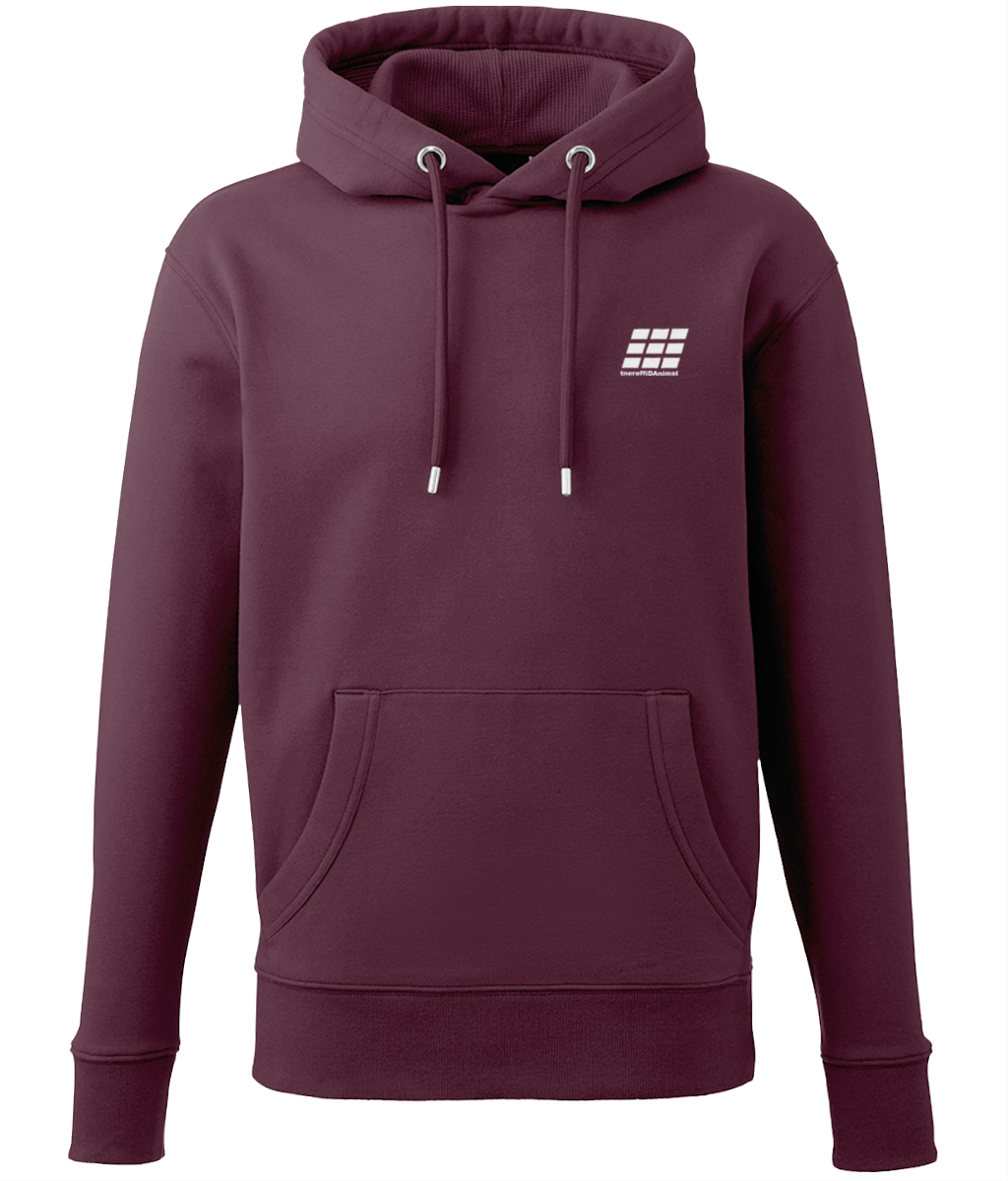 Different Animal: Eco Adult Unisex Hoodie AM001 S-White Logo2: (Other Colour-Variants available)
