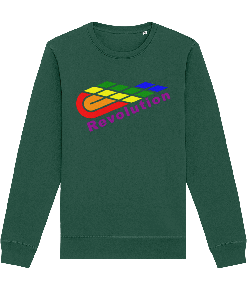 Revolution: Eco Roller Adult Unisex Sweatshirt SX137 L-Rainbow Logo: (Other Colour-Variants available)