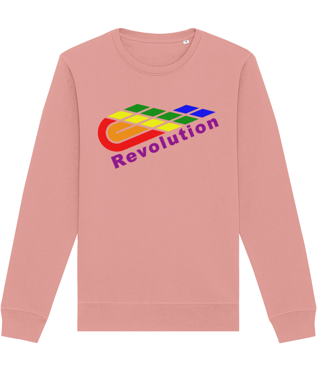 Revolution: Eco Roller Adult Unisex Sweatshirt SX137 L-Rainbow Logo: (Other Colour-Variants available)