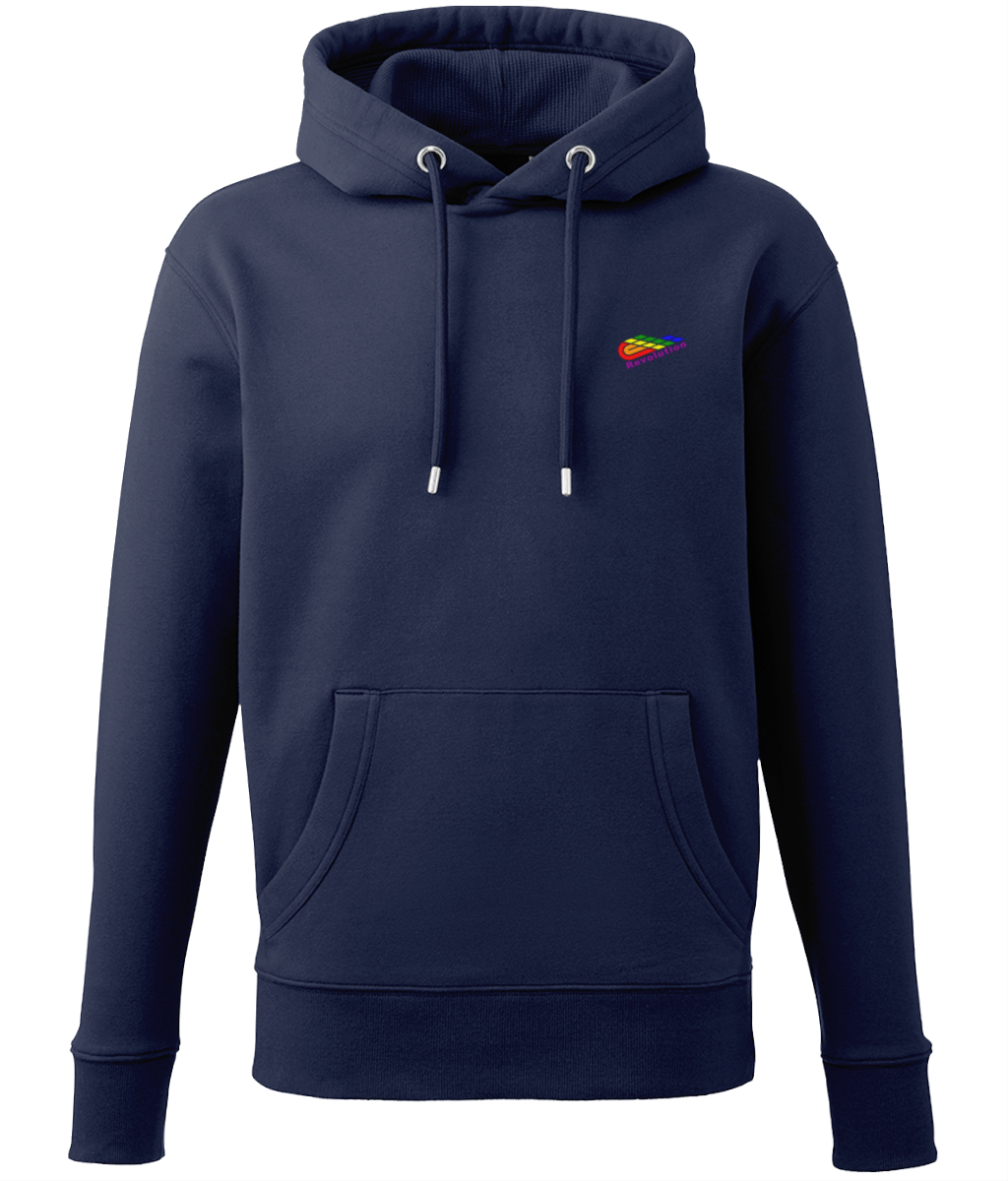 Revolution: Eco Adult Unisex Hoodie AM001 S-Rainbow Logo: (Other Colour-Variants available)