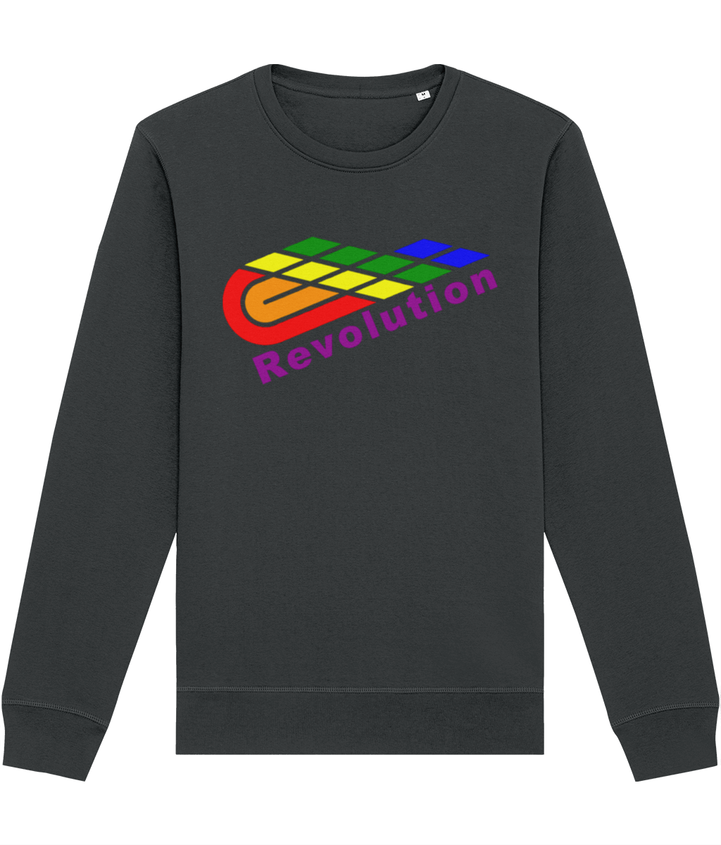 Revolution: Eco Roller Adult Unisex Sweatshirt SX137 L-Rainbow Logo: (Other Colour-Variants available)