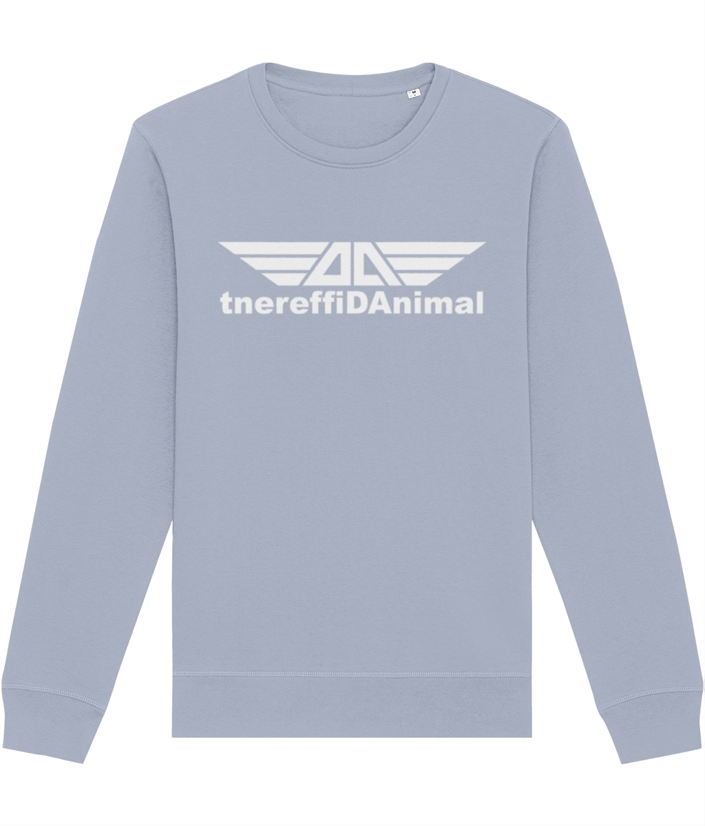Different Animal: Eco Roller Adult Unisex Sweatshirt SX137 L-White Logo1: (Other Colour-Variants available)