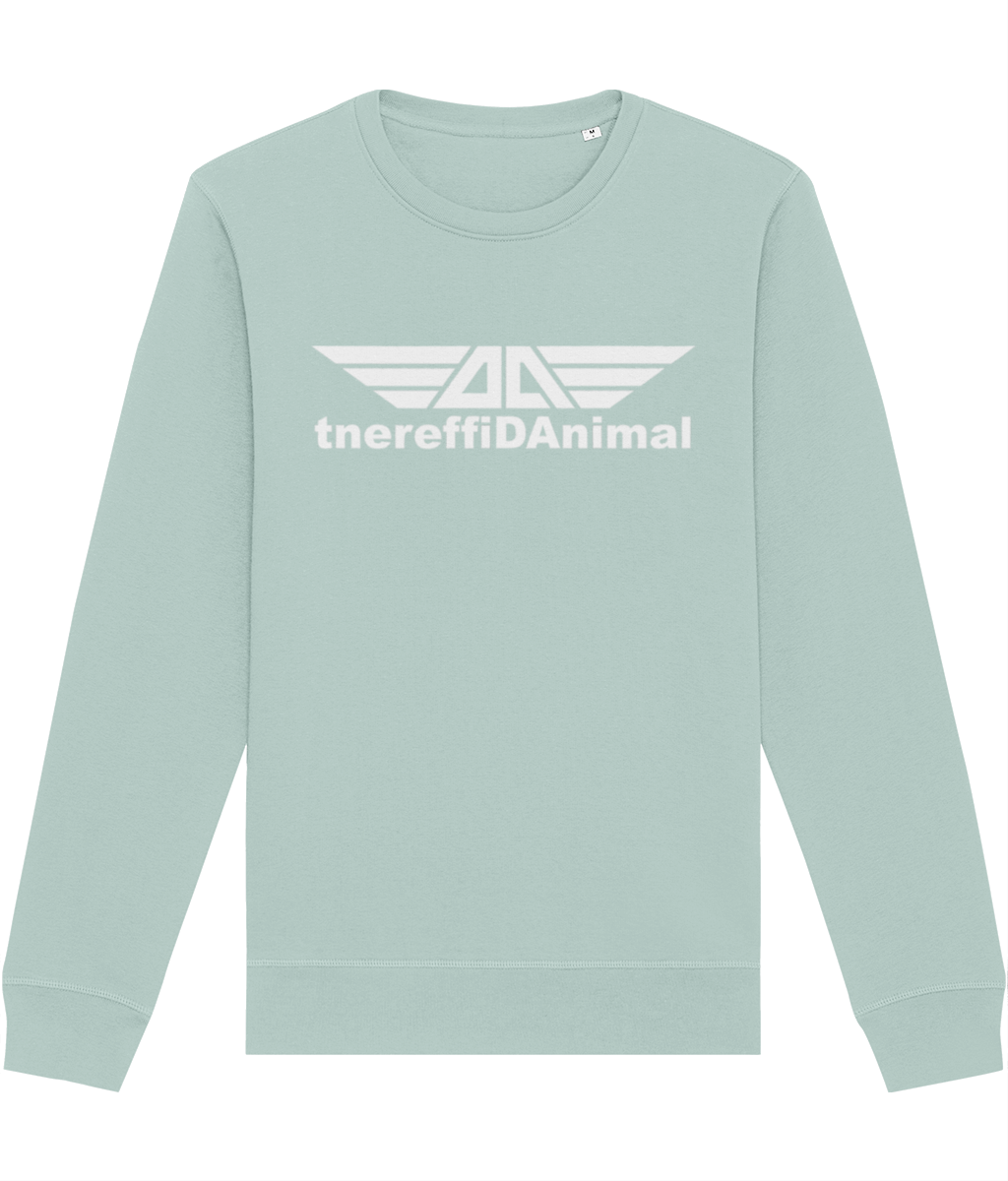 Different Animal: Eco Roller Adult Unisex Sweatshirt SX137 L-White Logo1: (Other Colour-Variants available)