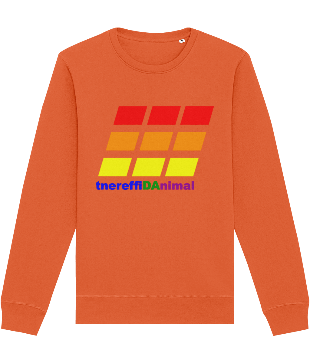 Different Animal: Eco Roller Adult Unisex Sweatshirt SX137 L-Rainbow Logo2: (Other Colour-Variants available)
