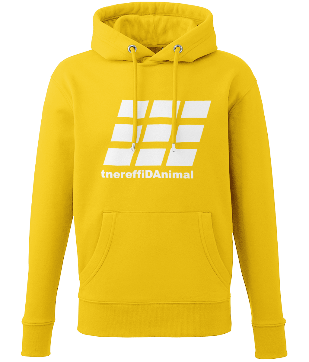 Different Animal: Eco Adult Unisex Hoodie AM001 L-White Logo2: (Other Colour-Variants available)