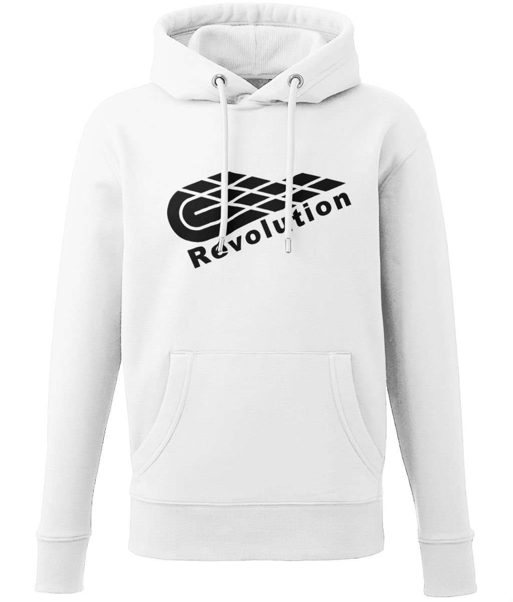 Revolution: Eco Adult Unisex Hoodie AM001 L-Black Logo: (Other Colour-Variants available)