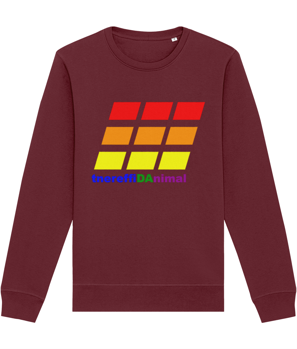 Different Animal: Eco Roller Adult Unisex Sweatshirt SX137 L-Rainbow Logo2: (Other Colour-Variants available)