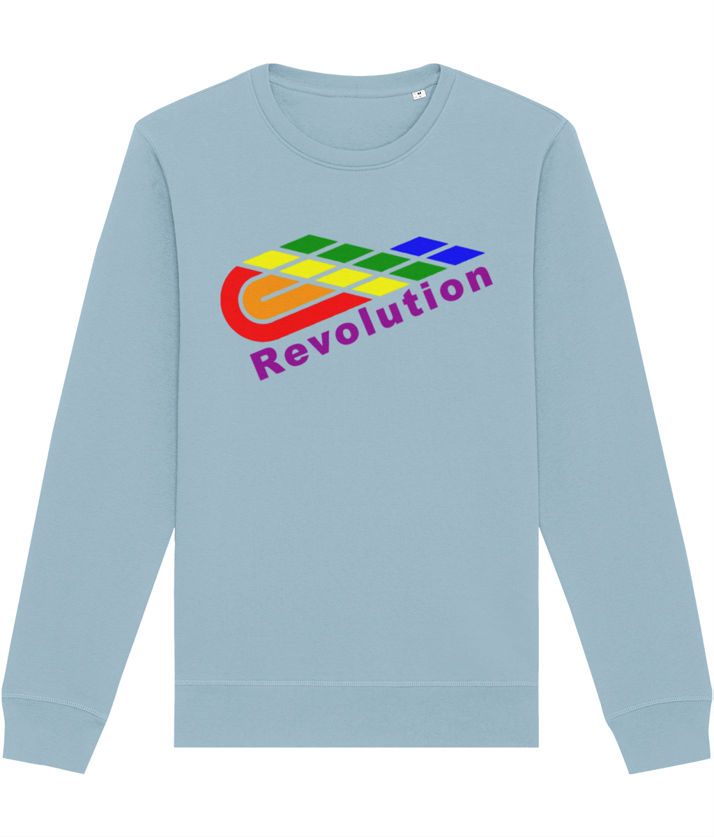 Revolution: Eco Roller Adult Unisex Sweatshirt SX137 L-Rainbow Logo: (Other Colour-Variants available)