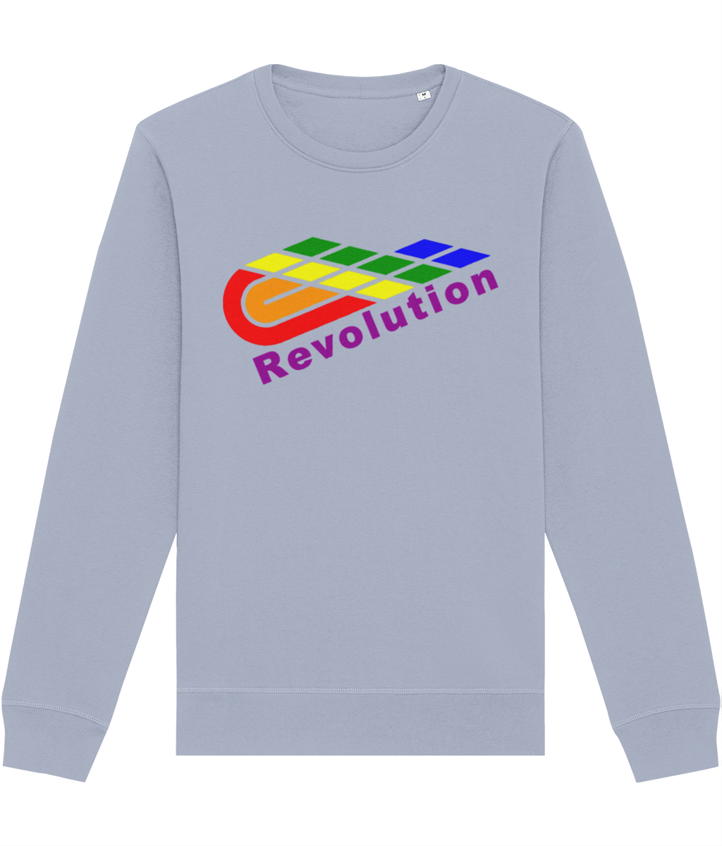 Revolution: Eco Roller Adult Unisex Sweatshirt SX137 L-Rainbow Logo: (Other Colour-Variants available)