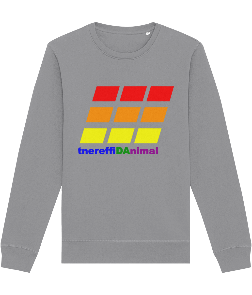Different Animal: Eco Roller Adult Unisex Sweatshirt SX137 L-Rainbow Logo2: (Other Colour-Variants available)