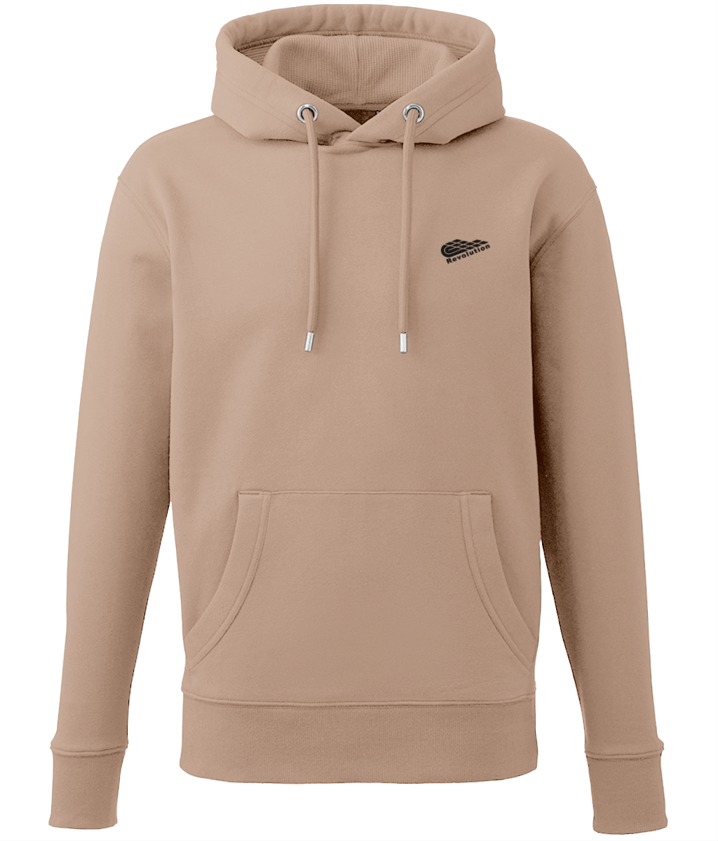 Revolution: Eco Adult Unisex Hoodie AM001 S-Black Logo: (Other Colour-Variants available)