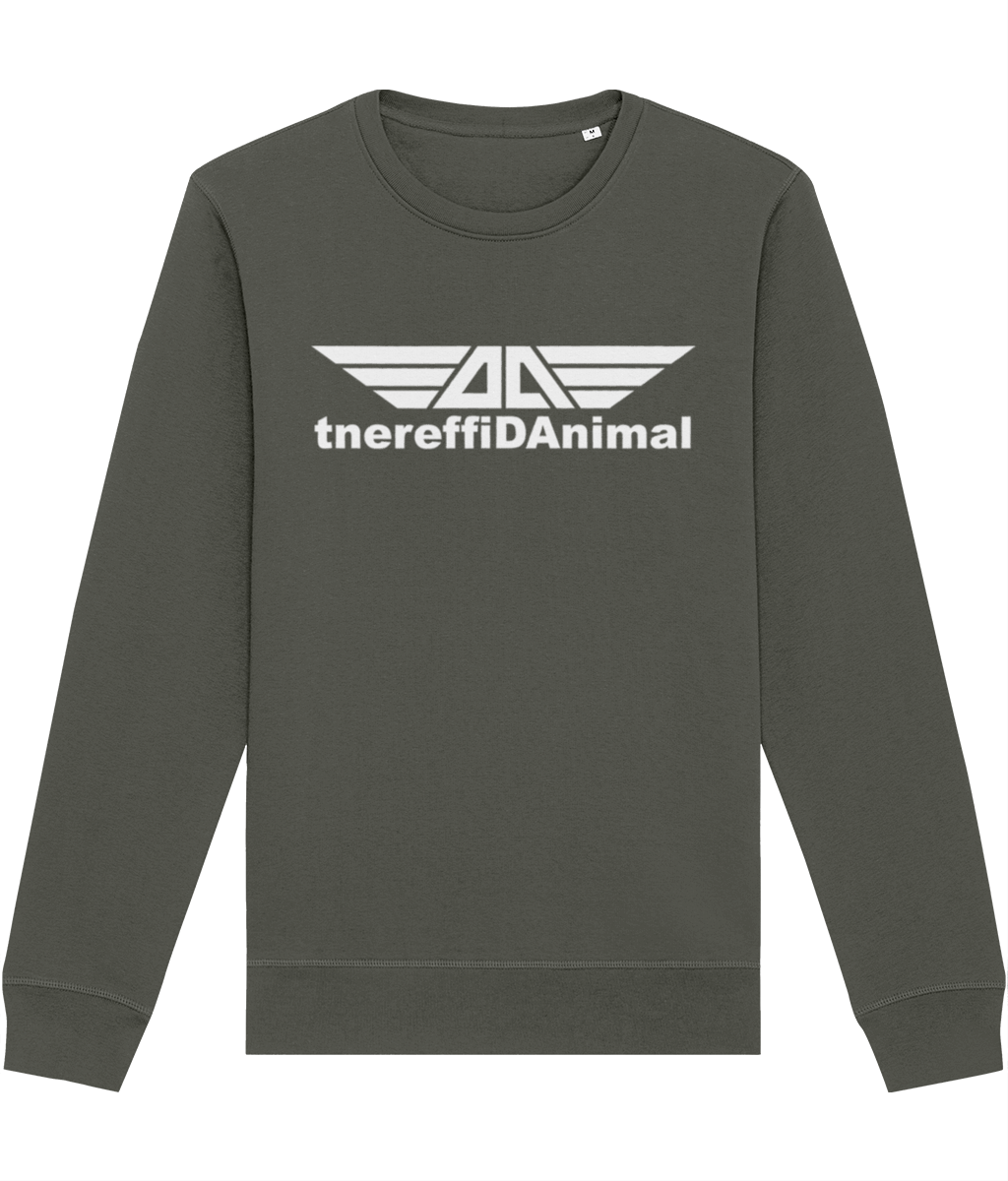 Different Animal: Eco Roller Adult Unisex Sweatshirt SX137 L-White Logo1: (Other Colour-Variants available)