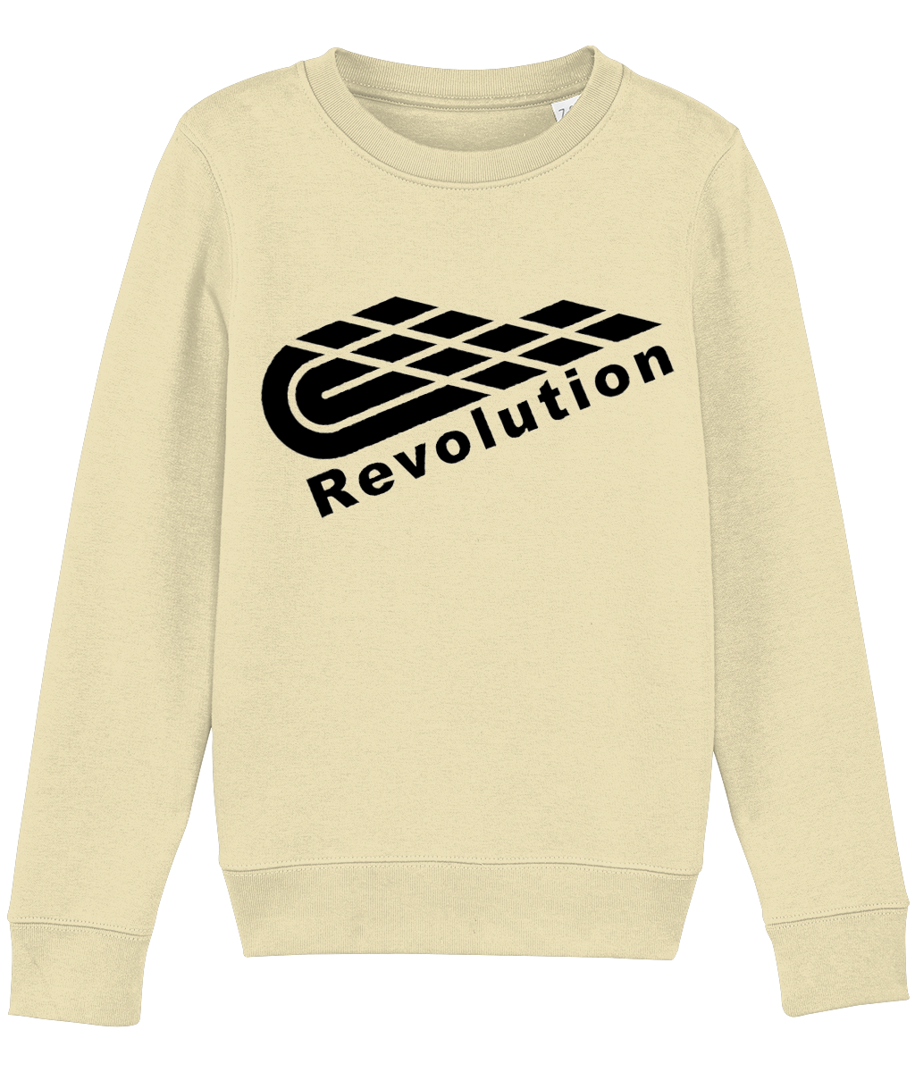 Revolution: Eco Mini Changer Kids Unisex Sweatshirt SX004 L-Black Logo: (Other Colour-Variants available)
