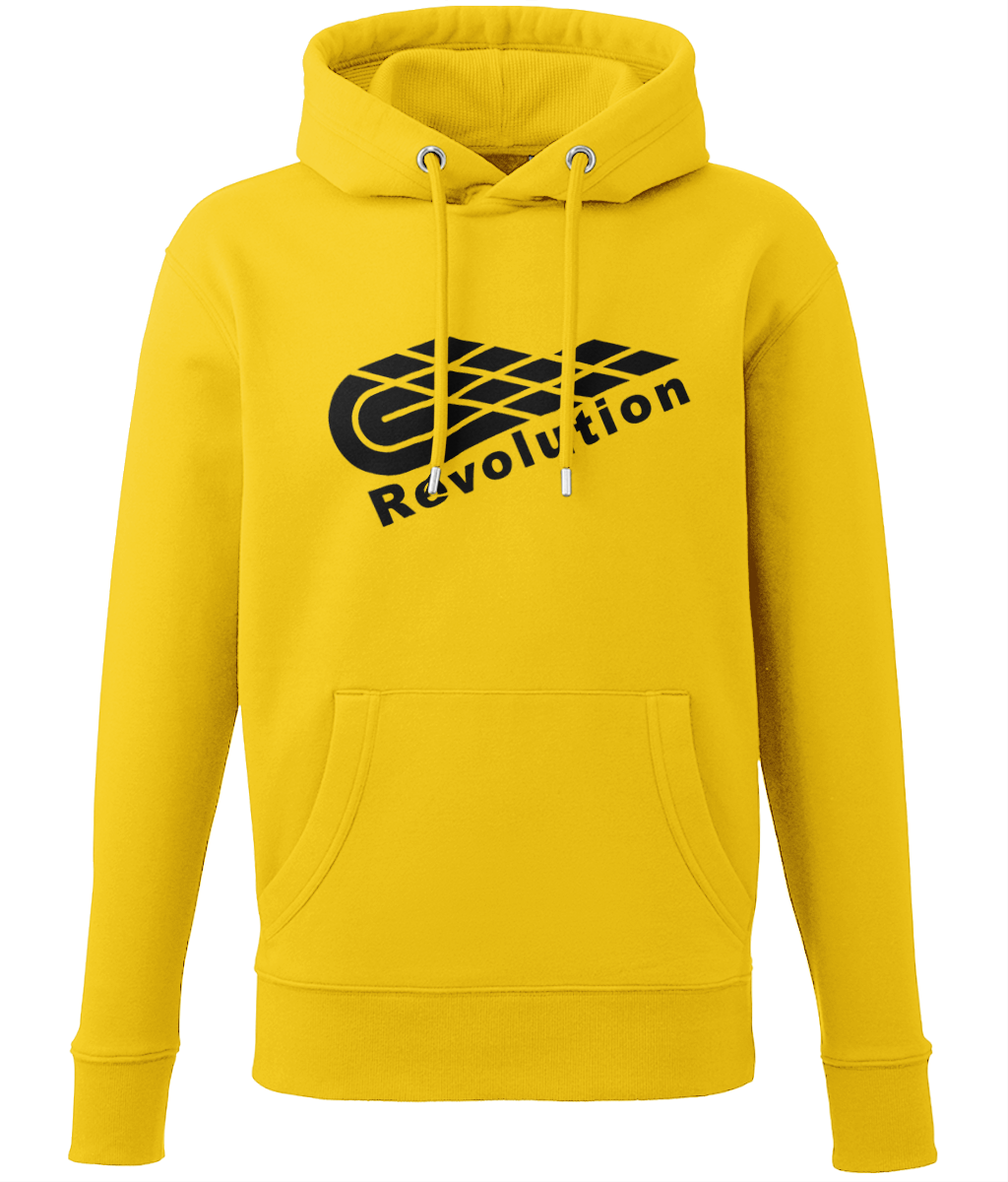 Revolution: Eco Adult Unisex Hoodie AM001 L-Black Logo: (Other Colour-Variants available)
