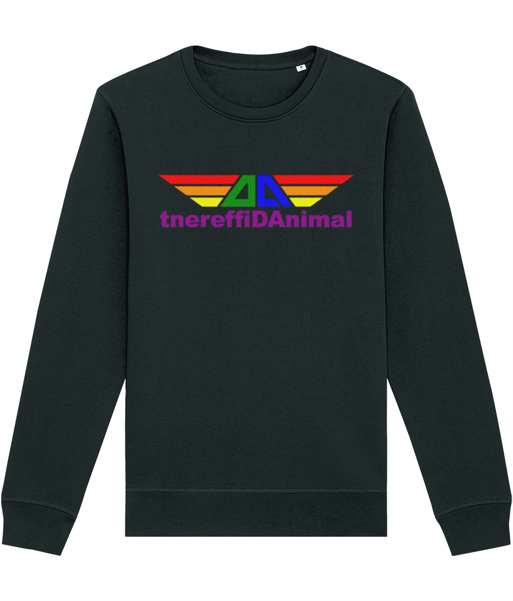 Different Animal: Eco Roller Adult Unisex Sweatshirt SX137 L-Rainbow Logo1: (Other Colour-Variants available)
