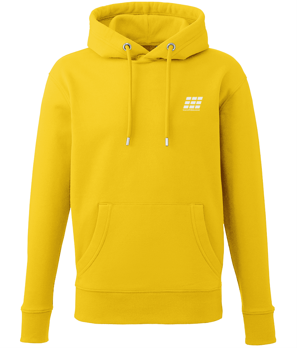 Different Animal: Eco Adult Unisex Hoodie AM001 S-White Logo2: (Other Colour-Variants available)