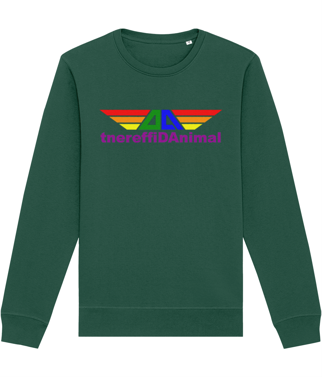 Different Animal: Eco Roller Adult Unisex Sweatshirt SX137 L-Rainbow Logo1: (Other Colour-Variants available)