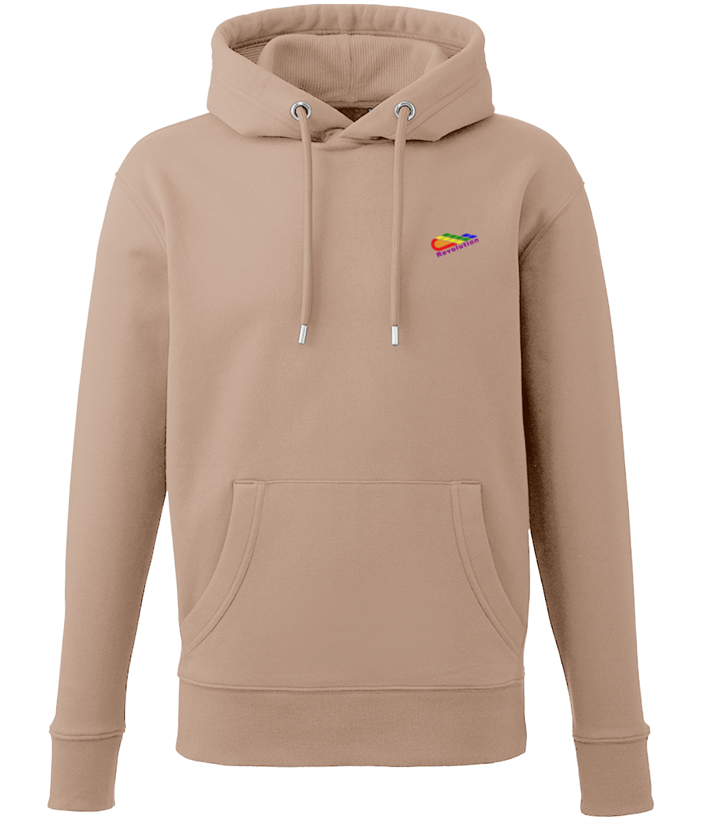 Revolution: Eco Adult Unisex Hoodie AM001 S-Rainbow Logo: (Other Colour-Variants available)