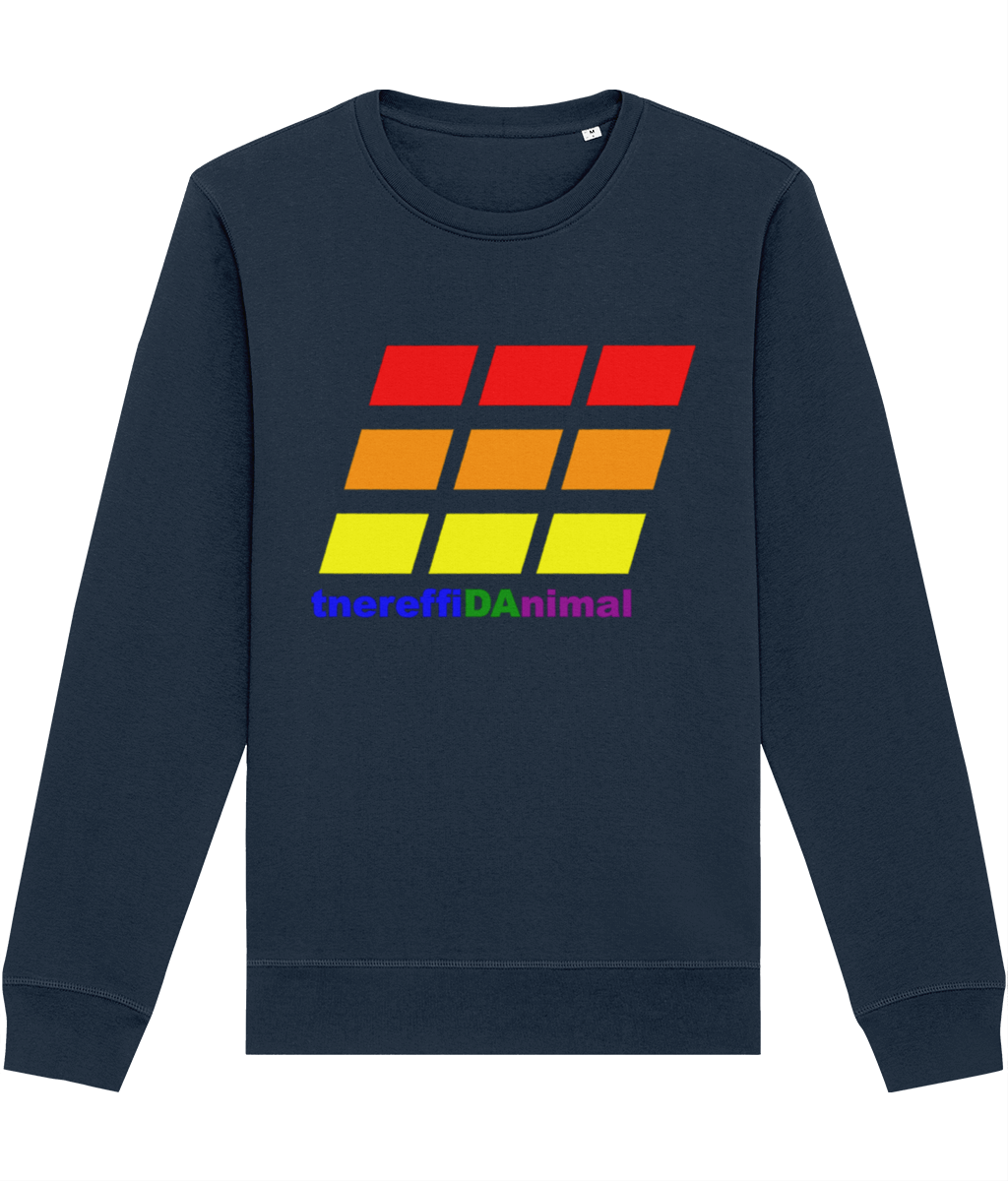 Different Animal: Eco Roller Adult Unisex Sweatshirt SX137 L-Rainbow Logo2: (Other Colour-Variants available)