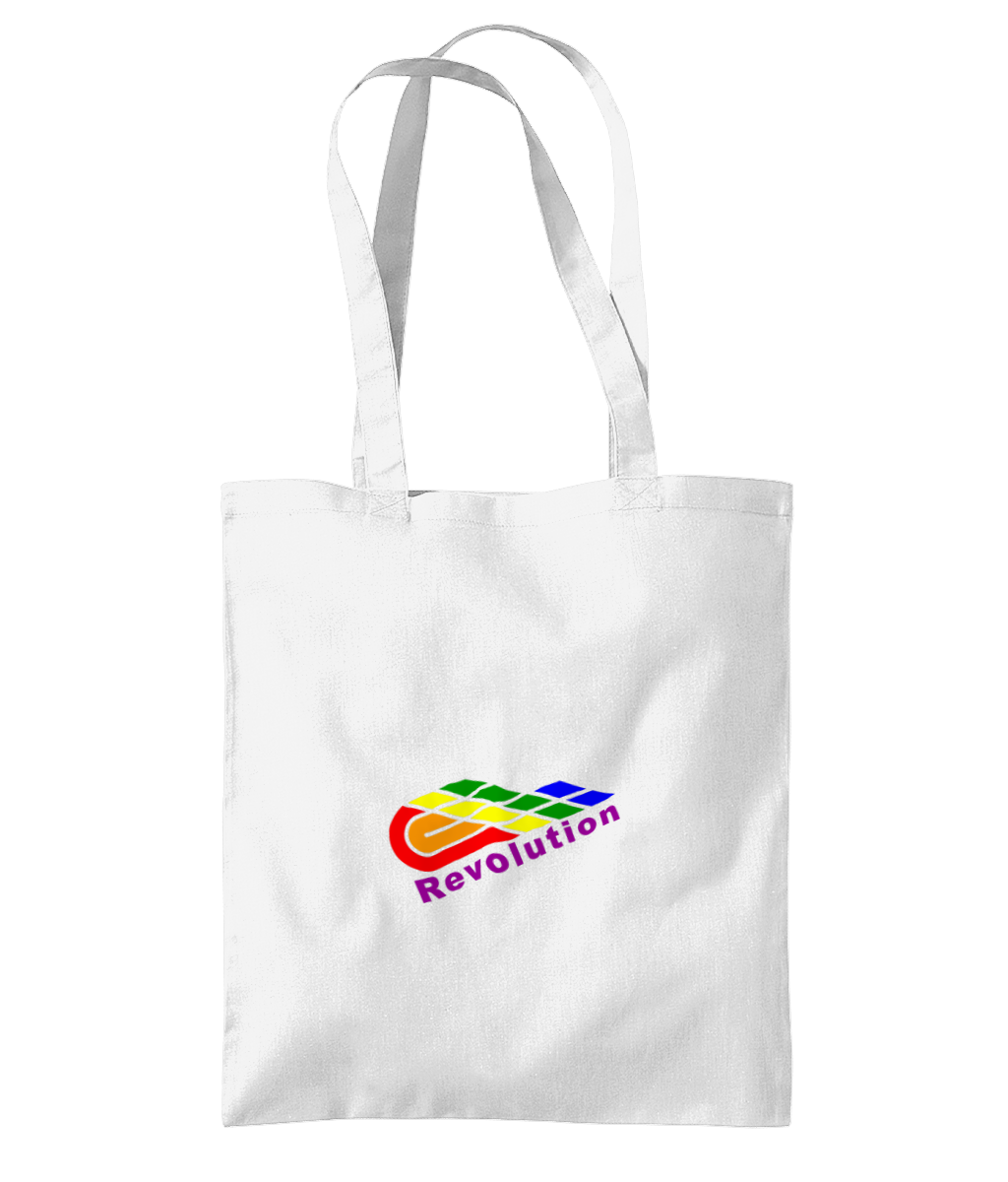 Revolution: Eco Organic Premium Cotton Tote Bag WM261 S-Rainbow Logo: (Other Colour-Variants available)