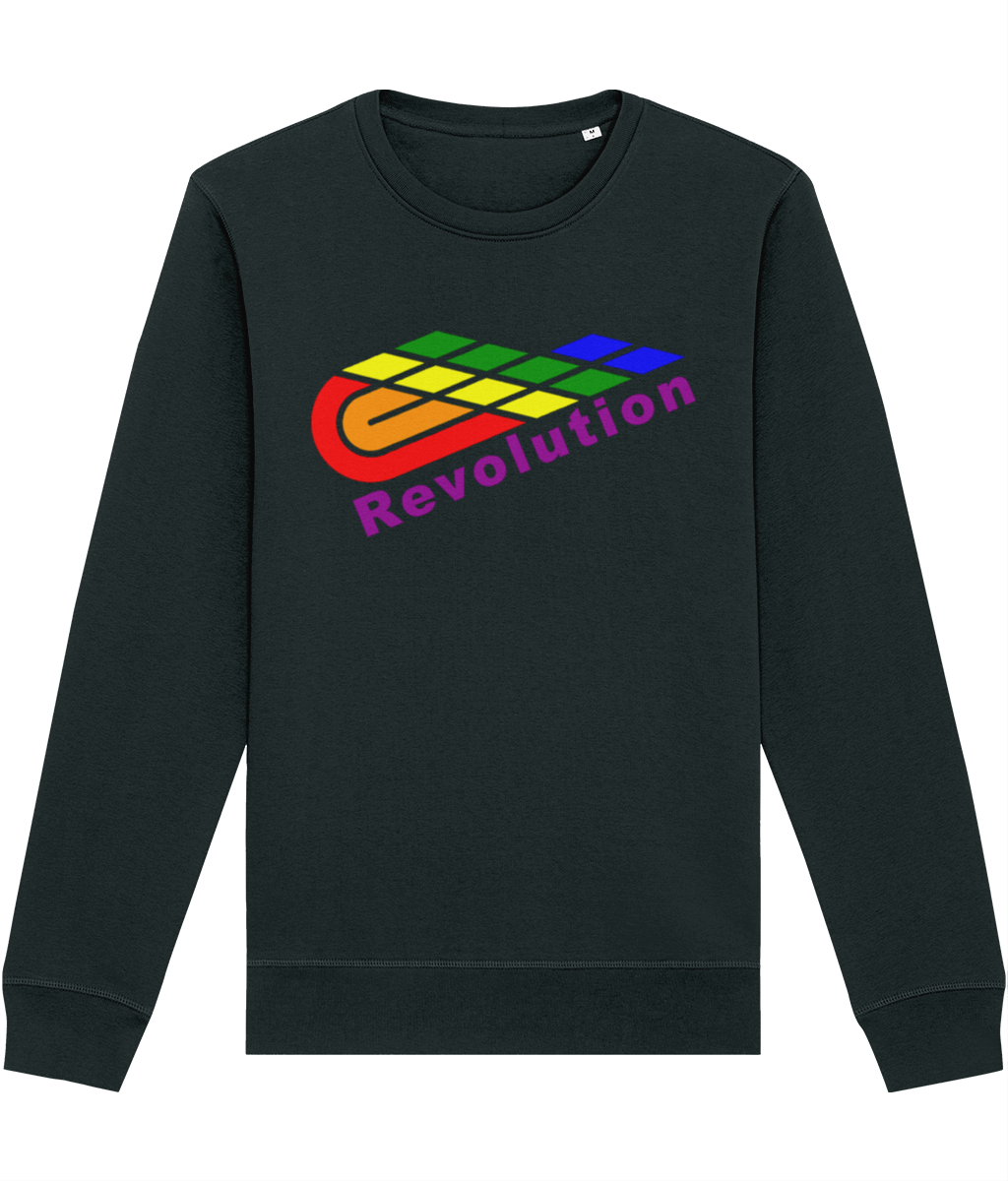 Revolution: Eco Roller Adult Unisex Sweatshirt SX137 L-Rainbow Logo: (Other Colour-Variants available)
