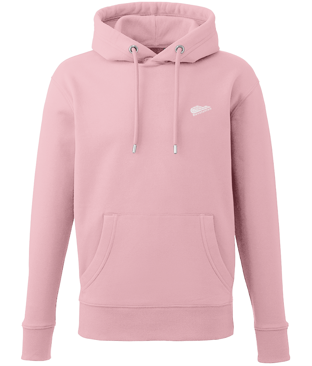 Revolution: Eco Adult Unisex Hoodie AM001 S-White Logo: (Other Colour-Variants available)