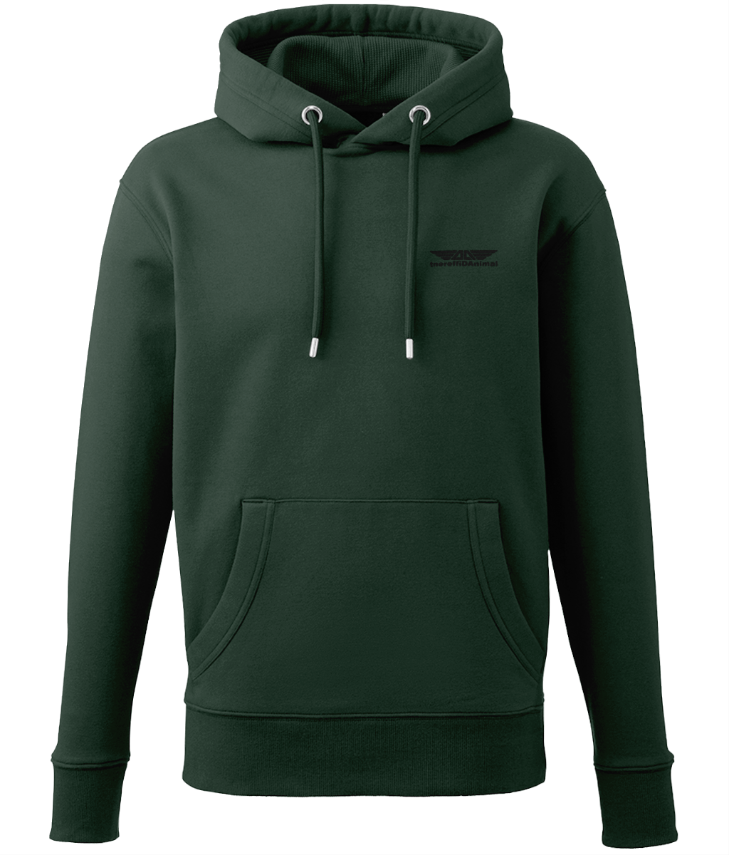 Different Animal: Eco Adult Unisex Hoodie AM001 S-Black Logo1: (Other Colour-Variants Available)