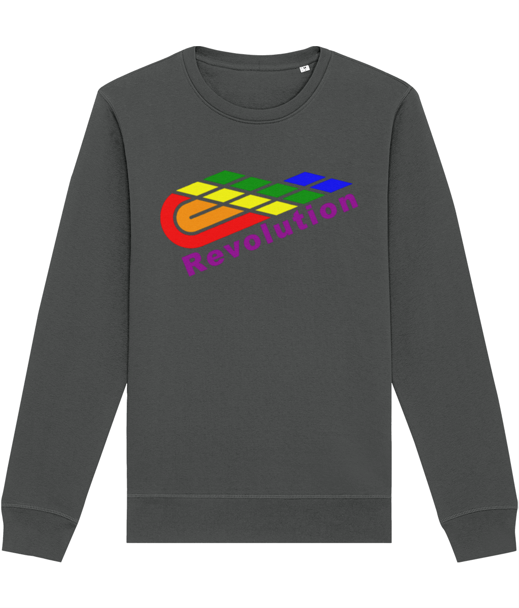 Revolution: Eco Roller Adult Unisex Sweatshirt SX137 L-Rainbow Logo: (Other Colour-Variants available)