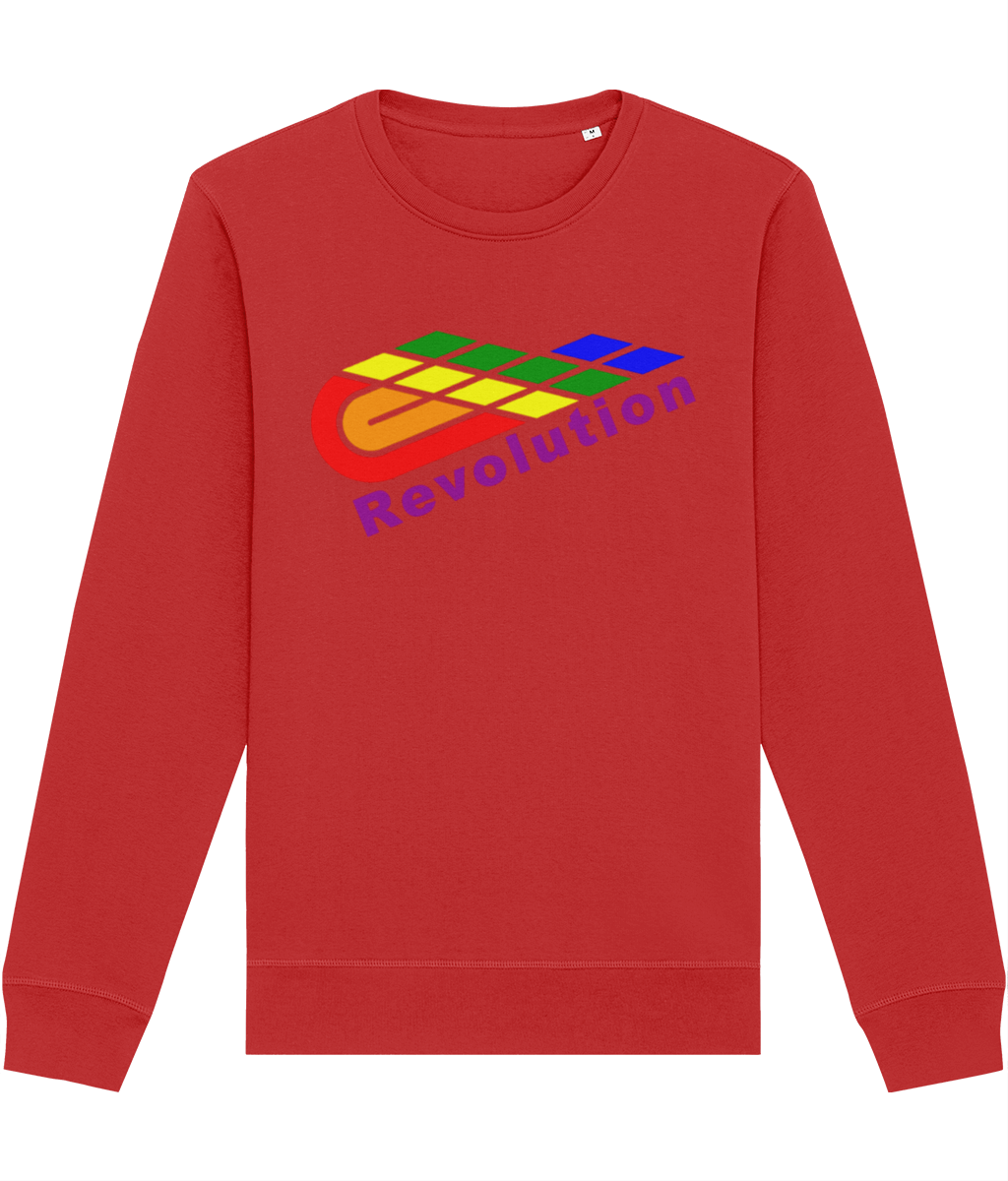 Revolution: Eco Roller Adult Unisex Sweatshirt SX137 L-Rainbow Logo: (Other Colour-Variants available)