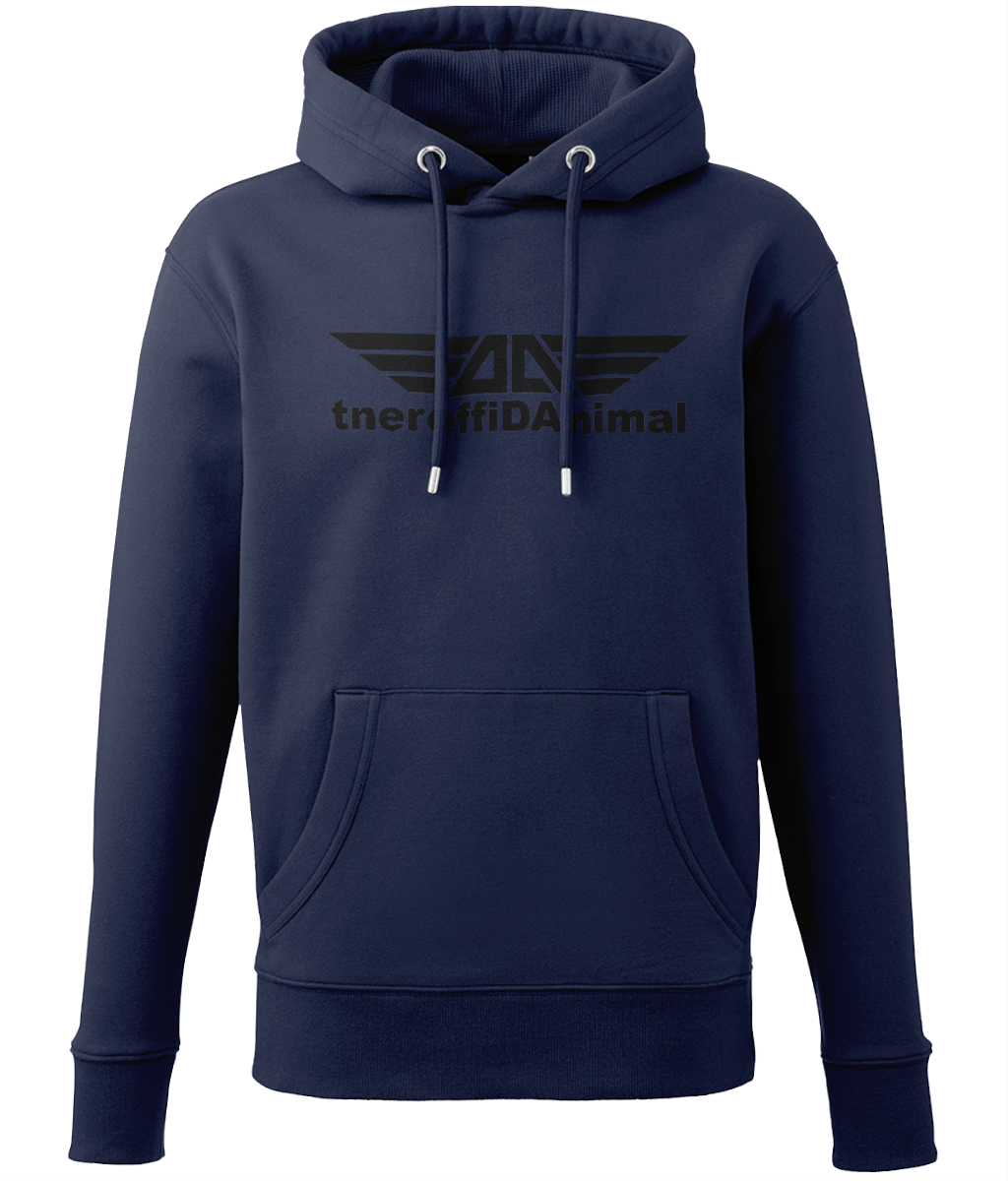 Different Animal: Eco Adult Unisex Hoodie AM001 L-Black Logo1: (Other Colour-Variants available)