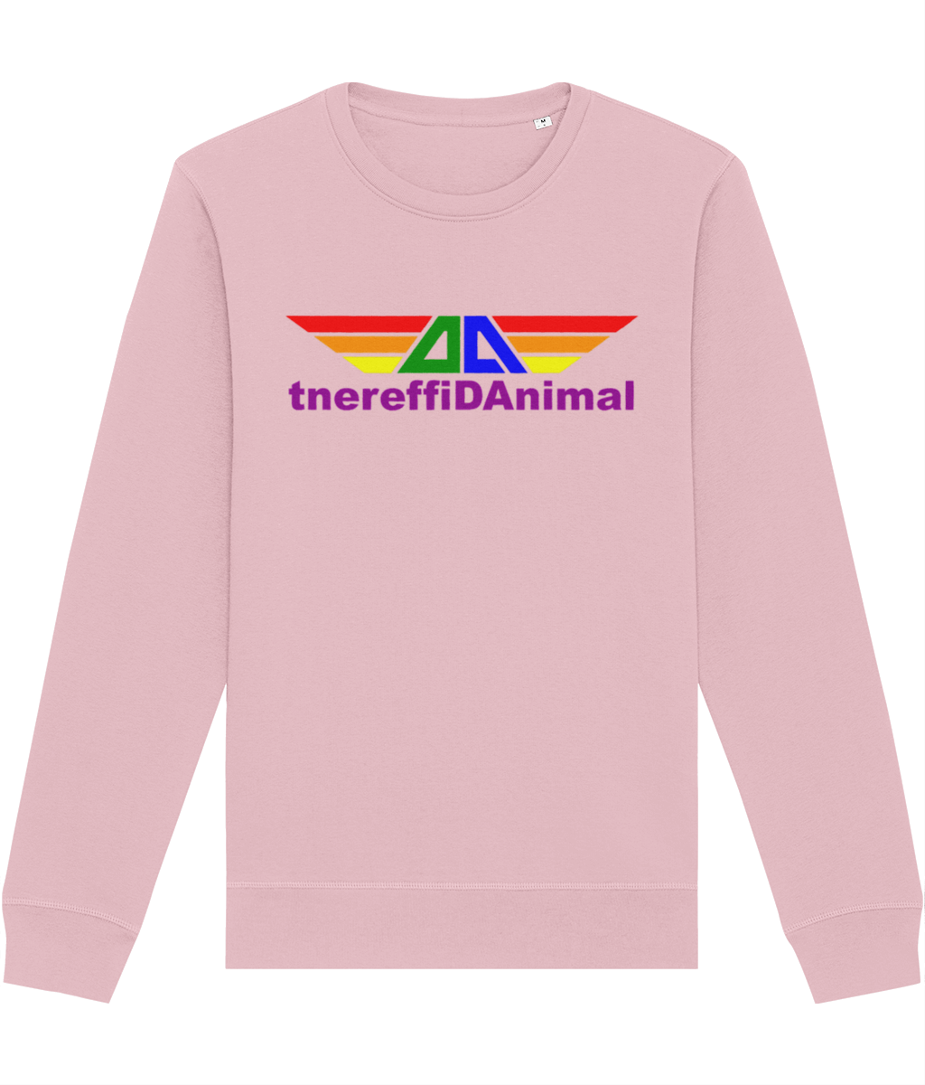Different Animal: Eco Roller Adult Unisex Sweatshirt SX137 L-Rainbow Logo1: (Other Colour-Variants available)