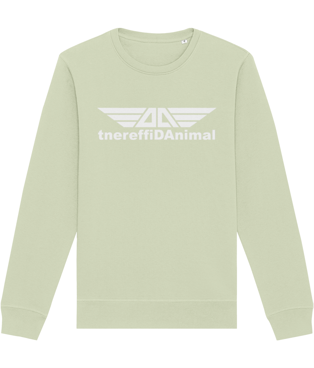 Different Animal: Eco Roller Adult Unisex Sweatshirt SX137 L-White Logo1: (Other Colour-Variants available)