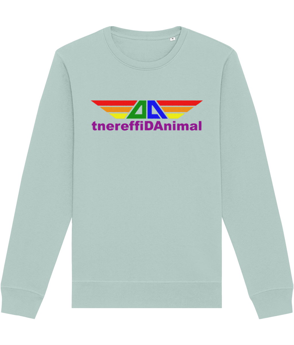 Different Animal: Eco Roller Adult Unisex Sweatshirt SX137 L-Rainbow Logo1: (Other Colour-Variants available)