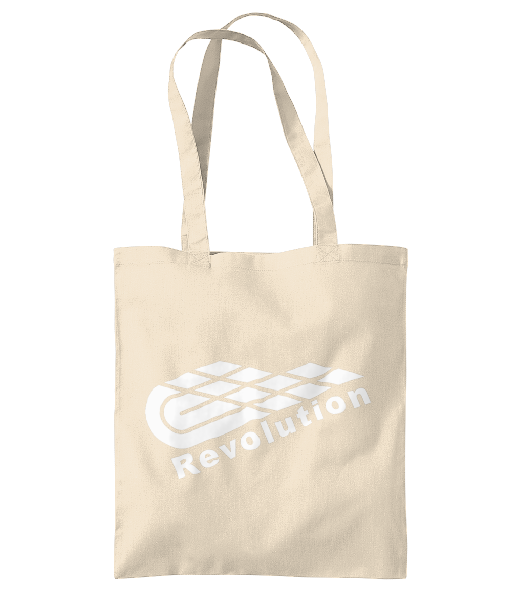 Revolution: Eco Organic Premium Cotton Tote Bag WM261 L-White Logo: (Other Colour-Variants available)