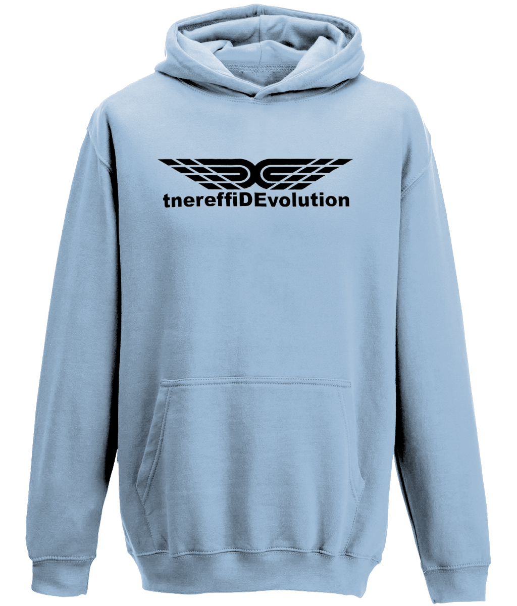 Different Evolution: Classic Kids Unisex Hoodie JH001J L-Black Logo1: (Other Colour-Variants available)