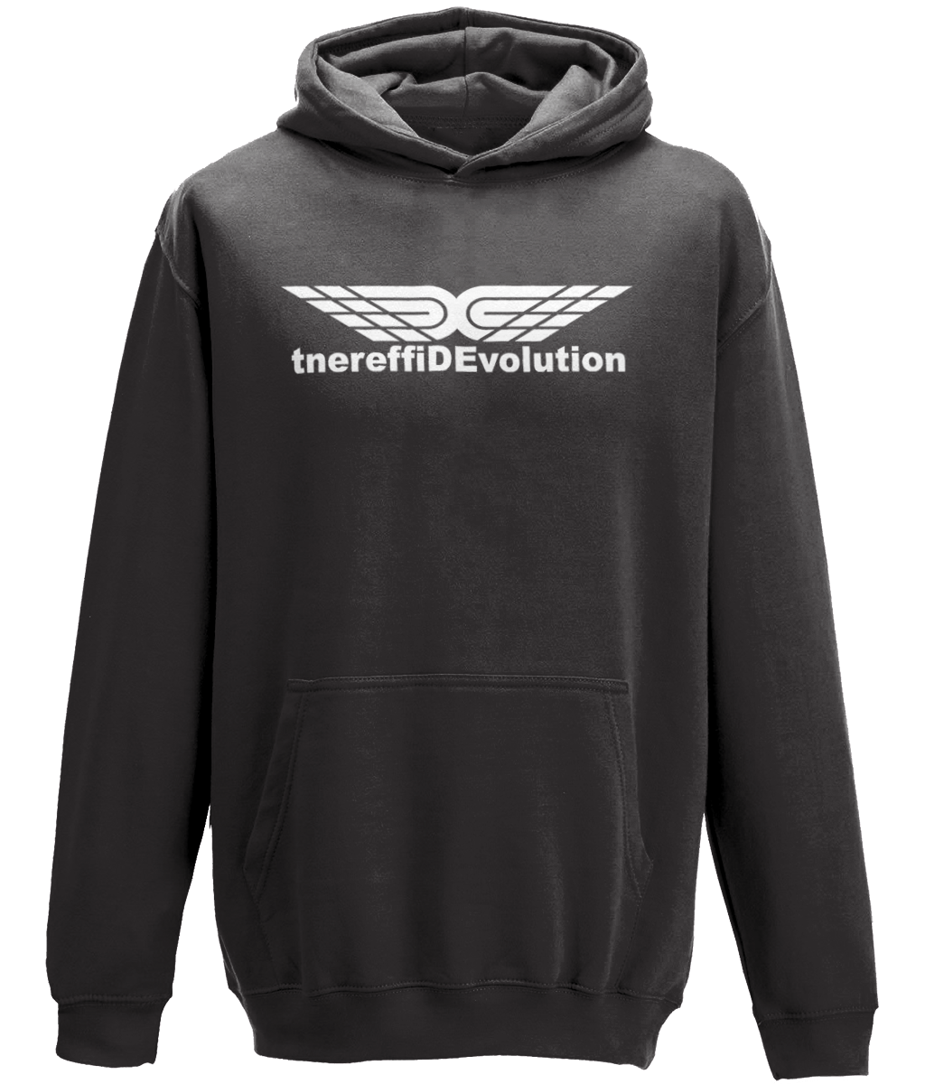 Different Evolution: Classic Kids Unisex Hoodie JH001J L-White Logo1: (Other Colour-Variants available)