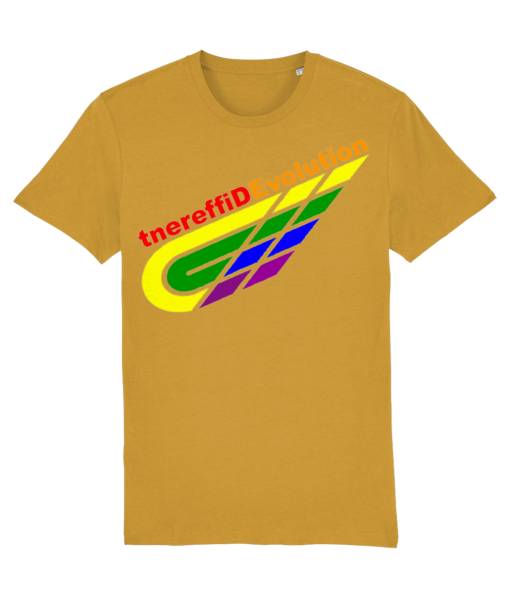 Different Evolution: Eco Creator Adult Unisex T-Shirt SX001 L-Rainbow Logo2: (Other Colour-Variants available)