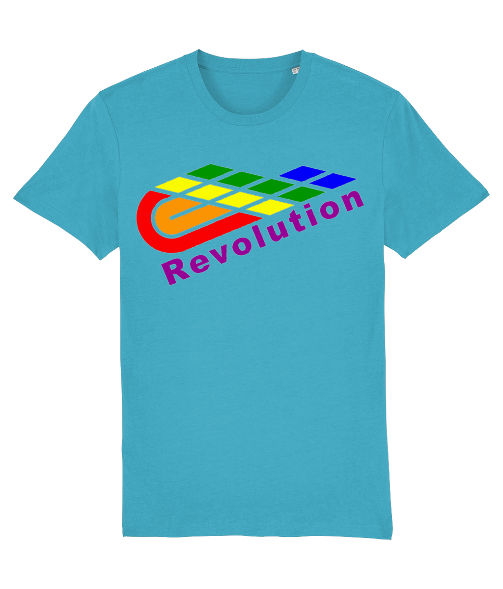 Revolution: Eco Creator Adult Unisex T-Shirt SX001 L-Rainbow Logo: (Other Colour-Variants available)