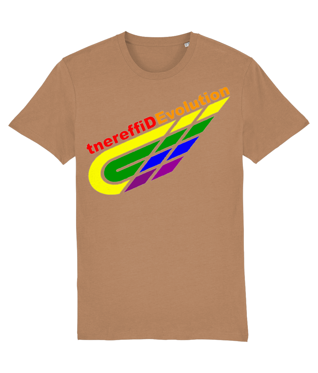 Different Evolution: Eco Creator Adult Unisex T-Shirt SX001 L-Rainbow Logo2: (Other Colour-Variants available)