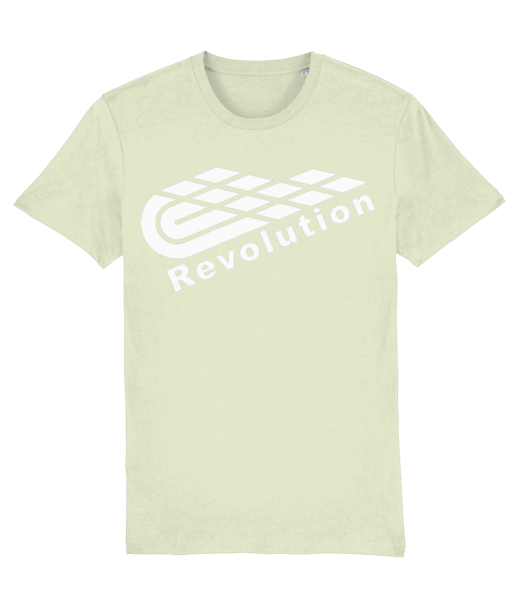 Revolution: Eco Creator Adult Unisex T-Shirt SX001 L-White Logo: (Other Colour-Variants available)