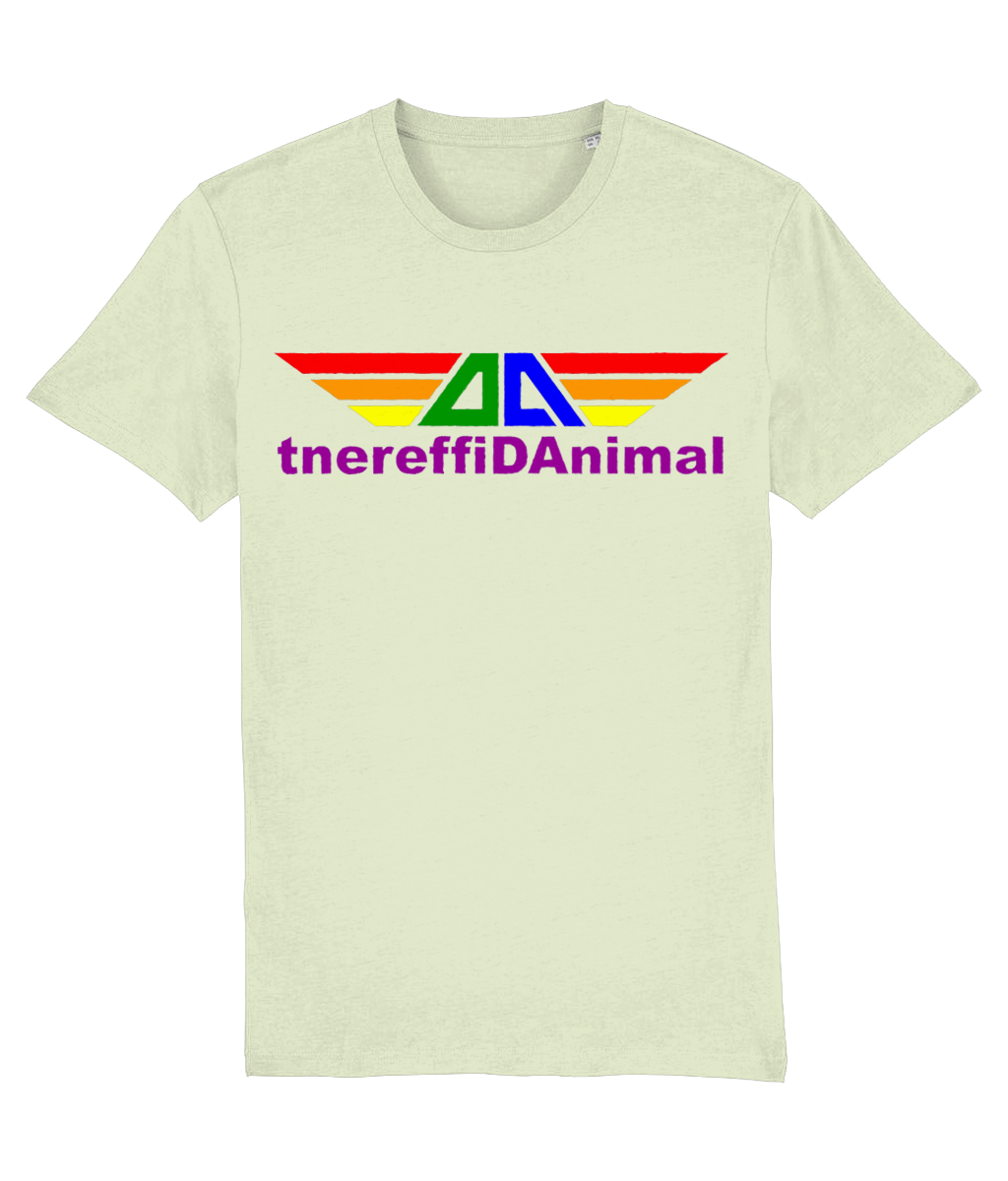 Different Animal: Eco Creator Adult Unisex T-Shirt SX001 L-Rainbow Logo1: (Other Colour-Variants available)