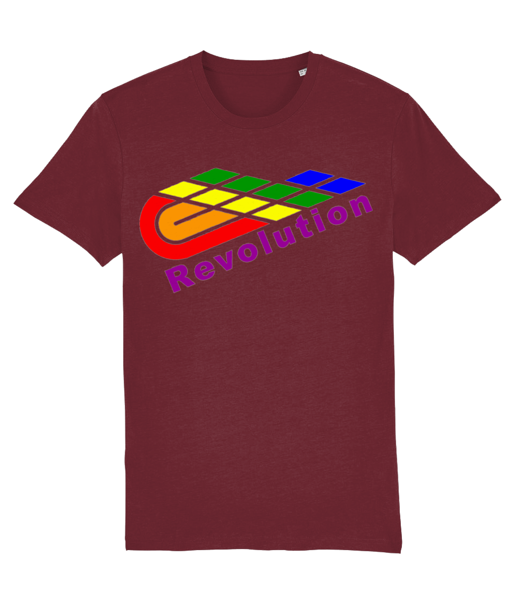 Revolution: Eco Creator Adult Unisex T-Shirt SX001 L-Rainbow Logo: (Other Colour-Variants available)