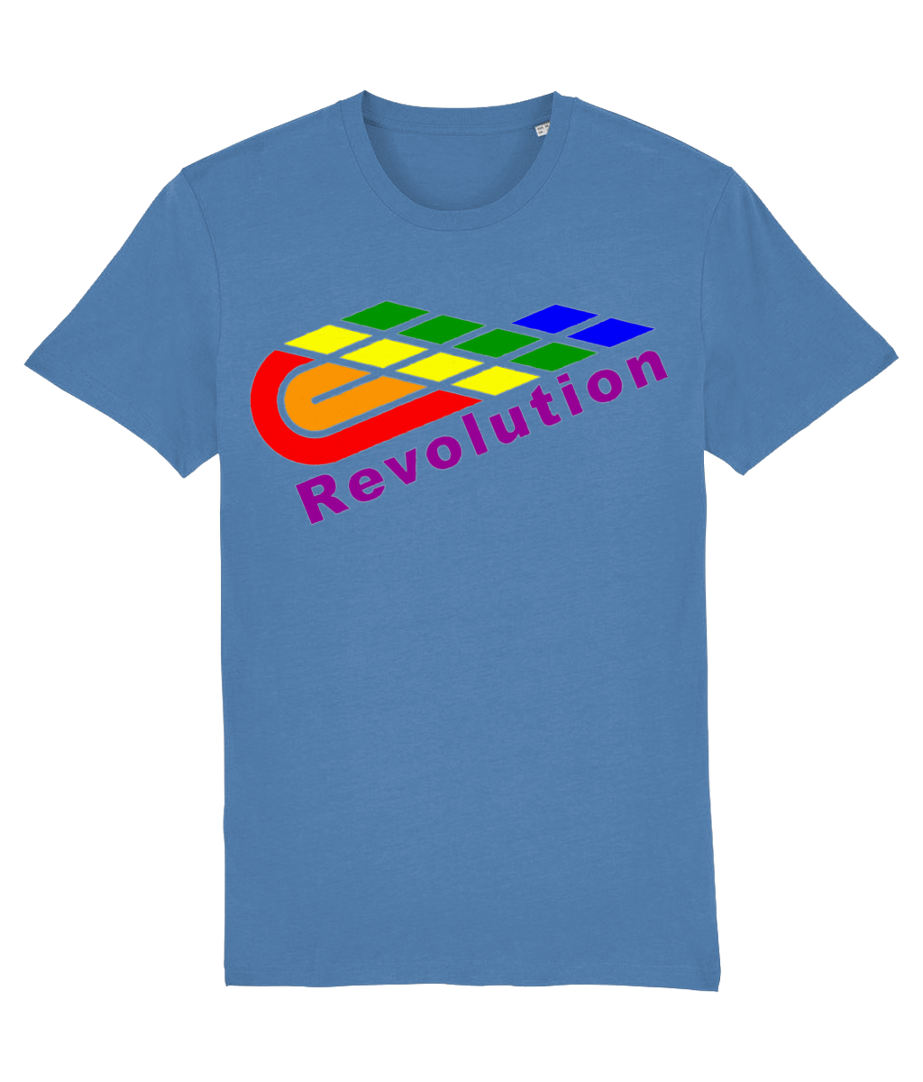 Revolution: Eco Creator Adult Unisex T-Shirt SX001 L-Rainbow Logo: (Other Colour-Variants available)