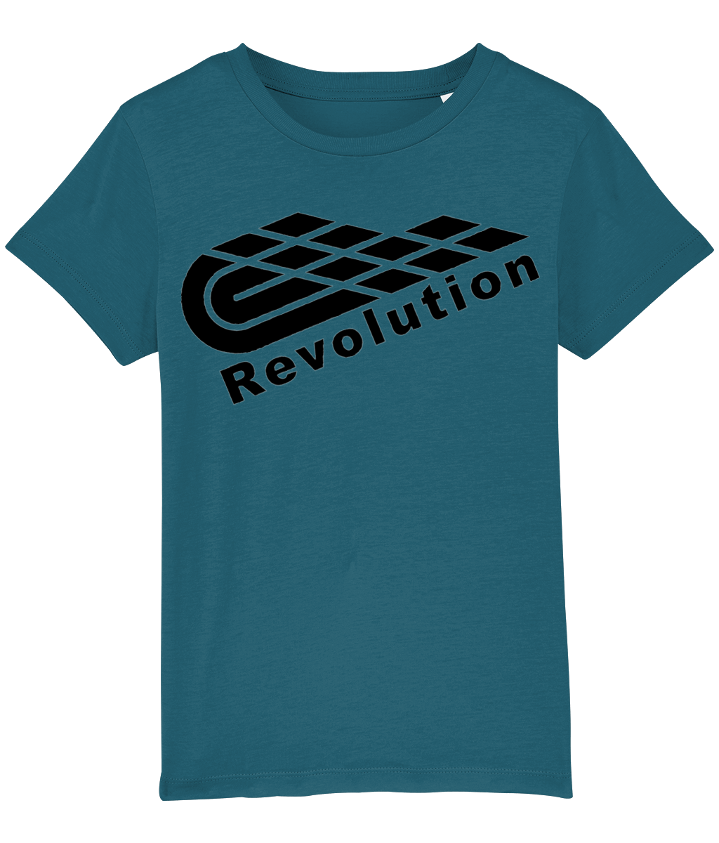 Revolution: Eco Mini Creator Kids Unisex T-Shirt SX002 L-Black Logo: (Other Colour-Variants available)