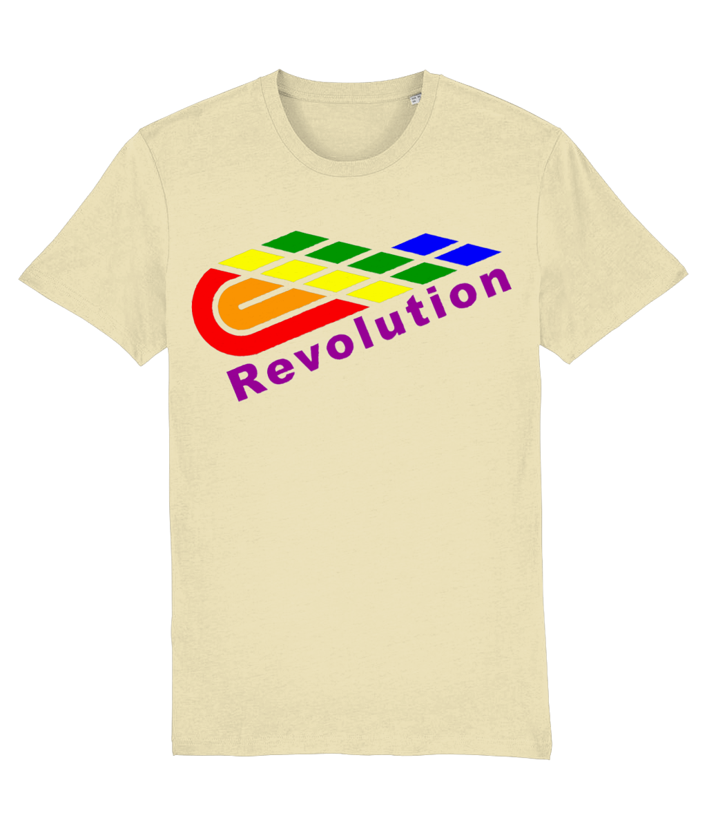 Revolution: Eco Creator Adult Unisex T-Shirt SX001 L-Rainbow Logo: (Other Colour-Variants available)