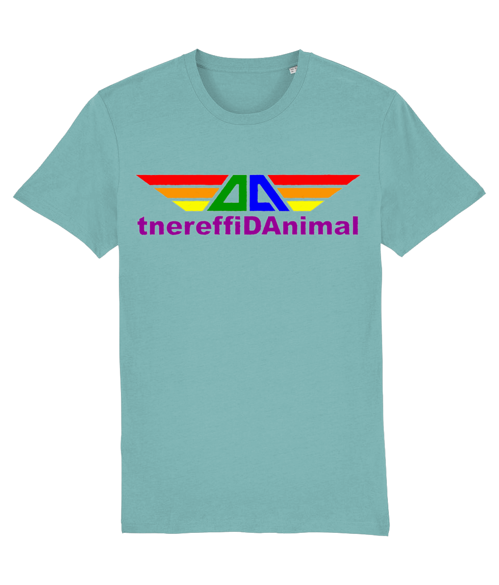 Different Animal: Eco Creator Adult Unisex T-Shirt SX001 L-Rainbow Logo1: (Other Colour-Variants available)