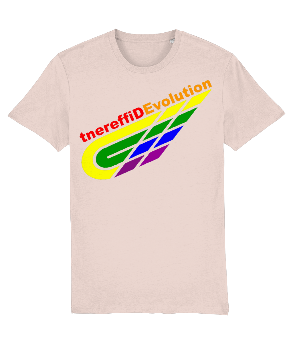 Different Evolution: Eco Creator Adult Unisex T-Shirt SX001 L-Rainbow Logo2: (Other Colour-Variants available)