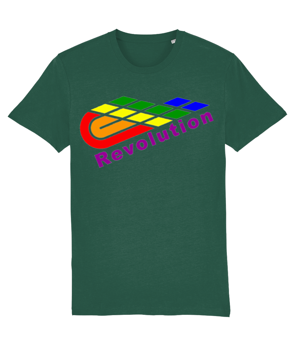 Revolution: Eco Creator Adult Unisex T-Shirt SX001 L-Rainbow Logo: (Other Colour-Variants available)